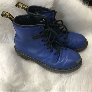Dr. Martens Blue Delaney Boots Size 4